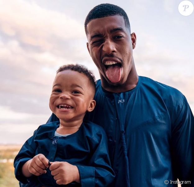 Presnel Kimpembe et son fils Kayis, né grand prématuré le 5 octobre 2017. Photo publiée sur Instagram le 2 septembre 2019