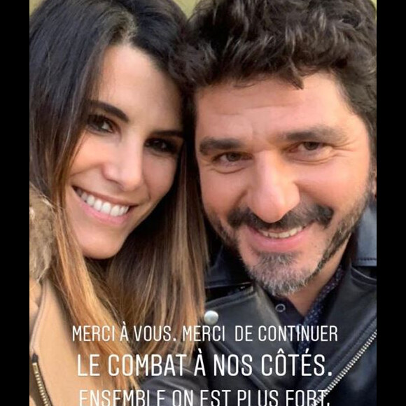 Karine Ferri soutient l'association Grégory Lemarchal en stories Instagram, le lundi 28 octobre 2019.