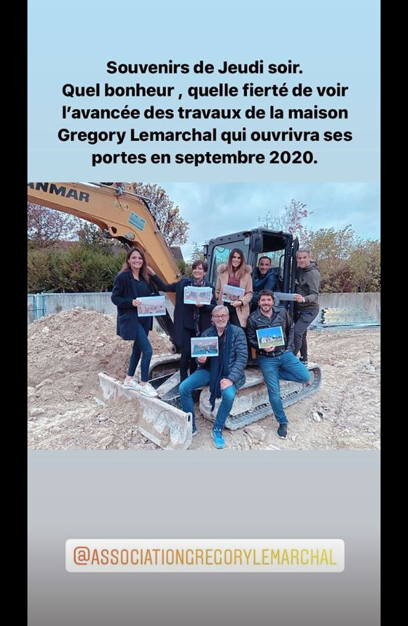 Karine Ferri soutient l'association Grégory Lemarchal en stories Instagram, le lundi 28 octobre 2019.