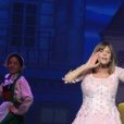 Exclusif - Chantal Goya sur la scène du Palais des Congrès dans son spectacle "Le soulier qui vole" à Paris le 6 octobre 2019. © Philippe Baldini/Bestimage
