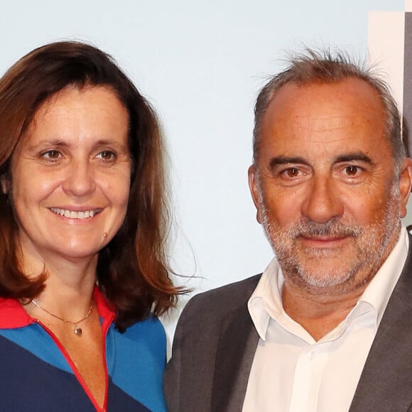 Pascale Pouzadoux et son mari Antoine Dulery - Photocall de la série "Laetitia" lors de la 21ème édition du Festival de la Fiction TV de la Rochelle. Le 13 septembre 2019 © Patrick Bernard / Bestimage