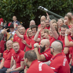 Le prince Harry, duc de Sussex, rencontre l'équipe représentant l'Angleterre aux Invictus Games 2019 à La Haye. Londres, le 29 octobre 2019.