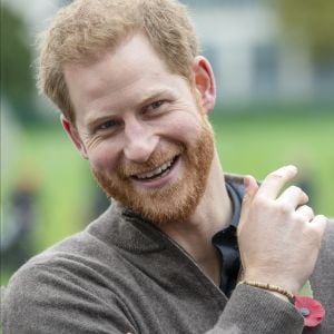 Le prince Harry, duc de Sussex, rencontre l'équipe représentant l'Angleterre aux Invictus Games 2019 à La Haye. Londres, le 29 octobre 2019.