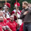 Le prince Harry, duc de Sussex, rencontre l'équipe représentant l'Angleterre aux Invictus Games 2019 à La Haye. Londres, le 29 octobre 2019.