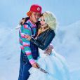 Nicki Minaj et son mari Kenneth Petty, déguisés en mariée et en Chucky pour Halloween. Octobre 2019.