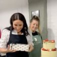 Meghan Markle, duchesse de Sussex, lors d'une visite à la boulangerie Luminary à Londres la dernière semaine d'octobre 2019. Capture d'écran d'une vidéo Instagram du compte Sussex Royal.