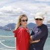 Exclusif - Philippe Poupon et sa femme Géraldine Danon en séance de pose sur la plage Bâoli pendant le 69e Festival international du film de Cannes le 12 mai 2016. © Philippe Doignon/LMS/Bestimage