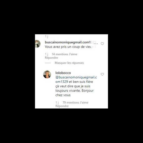 Laurence Boccolini critiquée sur Instagram, le 5 novembre 2019