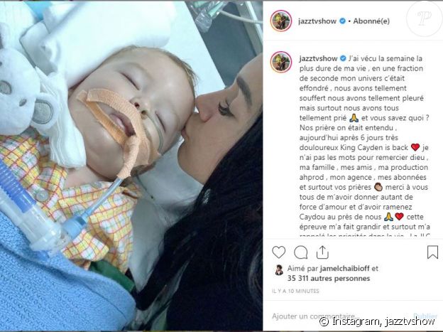 Jazz publie une photo déchirante de son fils sur Instagram, le 8 novembre 2019