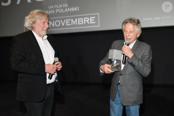 Daniel Benoin et Roman Polanski durant la soirée de clôture de la 1ere édition du Festival Ciné Roman à Nice le 26 octobre 2019. © Bruno Bebert / Bestimage