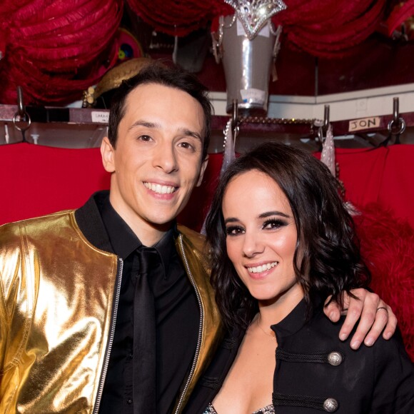 Grégoire Lyonnet et sa femme Alizée - Backstage de l'émission "Tous au Moulin Rouge pour le sidaction" au Moulin Rouge à Paris le 20 mars 2017. © Cyril Moreau - Dominique Jacovides / Bestimage