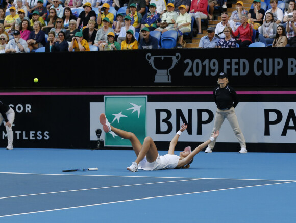 La Française Kristina Mladenovic - La France bat l'Australie en finale et remporte sa troisième Fed Cup à Perth, le 10 novembre 2019. © Action Plus / Panoramic / Bestimage