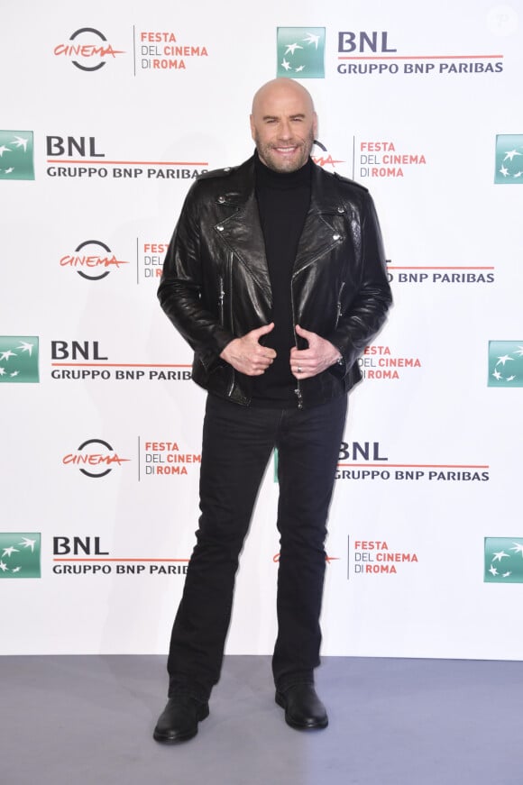 John Travolta rencontre son public lors du festival du film de Rome, le 22 octobre 2019.