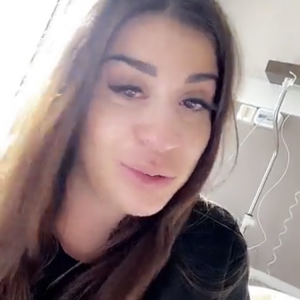 Martika Caringella, en larmes à l'hôpital, sur Snapchat, le 13 novembre 2019.