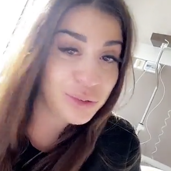 Martika Caringella, en larmes à l'hôpital, sur Snapchat, le 13 novembre 2019.