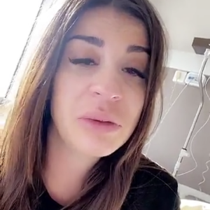 Martika Caringella, en larmes à l'hôpital, sur Snapchat, le 13 novembre 2019.