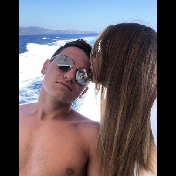 Florian Thauvin et Charlotte Pirroni en vacances en Corse. Juillet 2018.