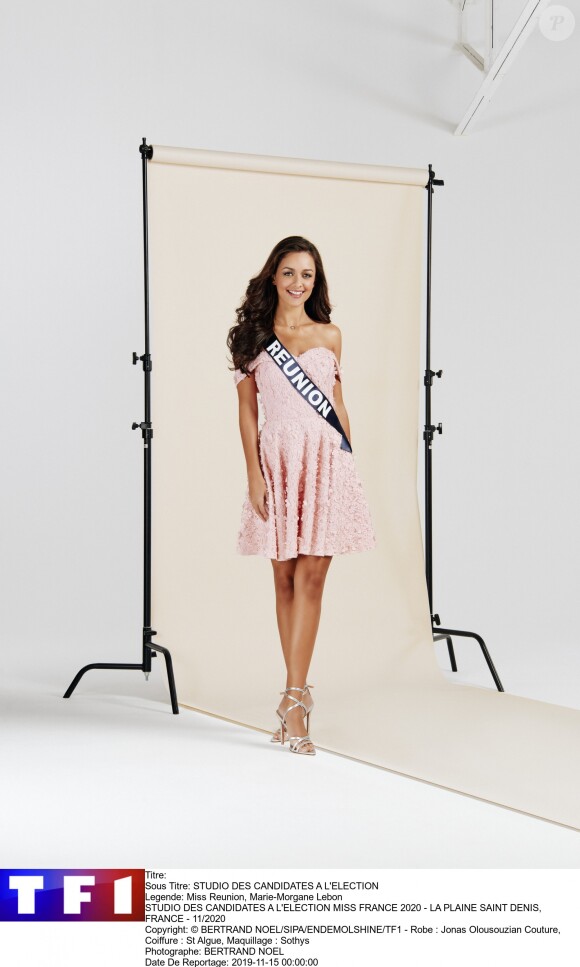 Miss Réunion : Morgane Lebon, 21 ans, 1,76 m, actuellement en troisième année de licence AES (Administration économique et sociale).