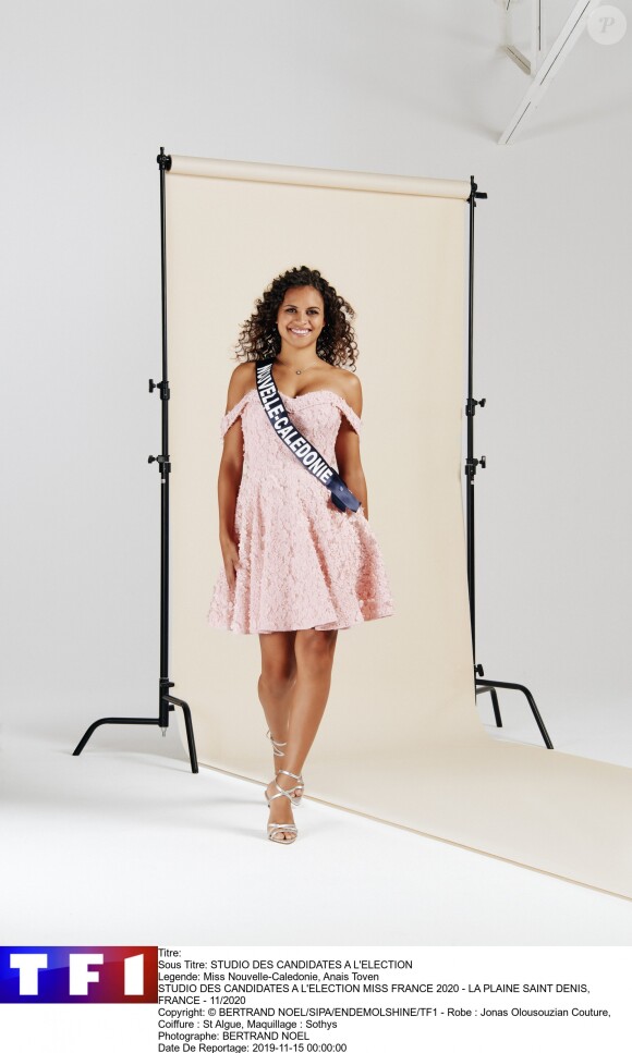 Miss Nouvelle-Calédonie : Anaïs Toven, 18 ans, 1,70 m, actuellement en première année de licence SVT.