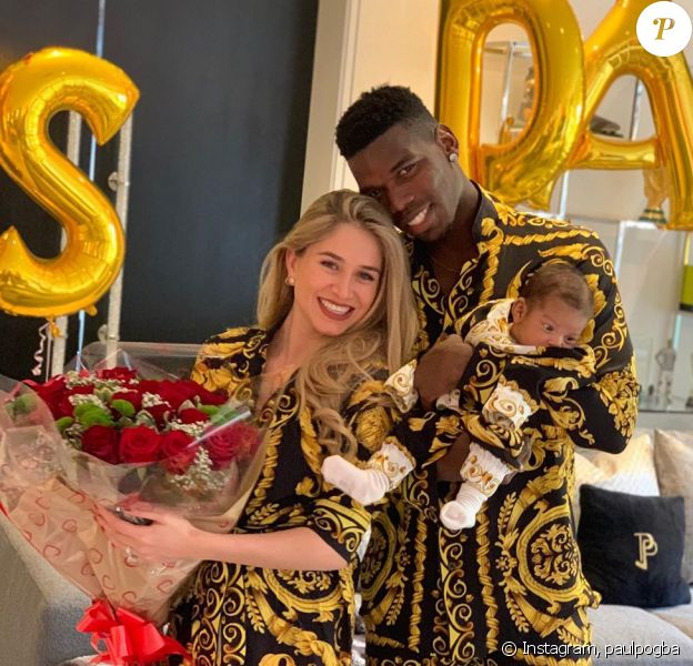 Paul Pogba sur Instagram, le 16 novembre 2019. Déclaration d'amour à sa compagne Maria pour son anniversaire, et premières photos de leur fils à visage découvert.