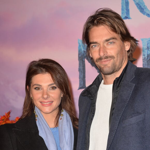 Camille Lacourt et sa compagne Alice Detollenaere (Miss Bourgogne 2010) - Projection exceptionelle de "La Reine des Neiges 2 " au Grand Rex à Paris le 13 novembre 2019. © Veeren Ramsamy/Bestimage13/11/2019 - Paris