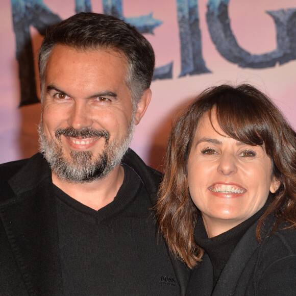 Faustine Bollaert et son mari Maxime Chattam - Projection exceptionelle de "La Reine des Neiges 2" au Grand Rex à Paris le 13 novembre 2019. © Veeren Ramsamy/Bestimage