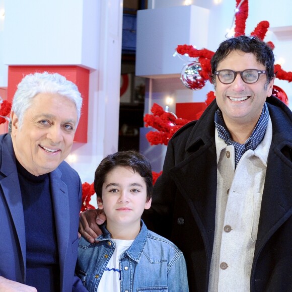 Exclusif - Enrico Macias, son fils Jean Claude Ghrenassia et son petit-fils Jeremie Ghrenassia - Enregistrement de l'émission "Vivement Dimanche" présentée par M.Drucker et diffusée le 24 novembre 2019 sur France 2. Le 9 novembre 2019 © Guillaume Gaffiot / Bestimage