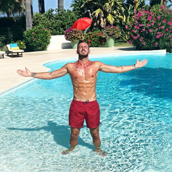 Julien Bert à la piscine - Instagram, 3 septembre 2018