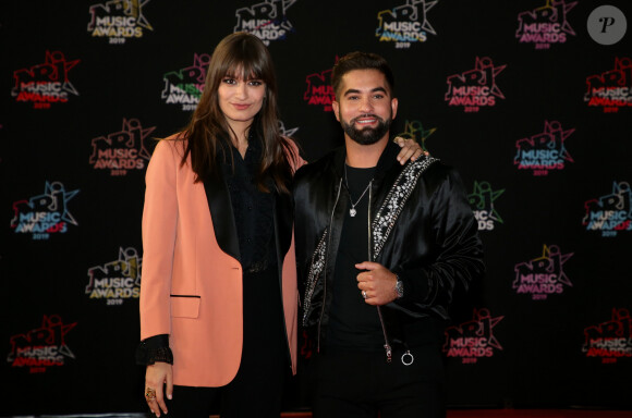 Clara Luciani et Kendji Girac lors des 21e NRJ Music Awards au Palais des festivals à Cannes le 9 novembre 2019. © Dominique Jacovides/Bestimage