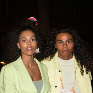 Tina Kunakey et son frère Zakari - Arrivées et sorties au Lutetia "Pop Up" club où Cindy Bruna célèbre ses 25 ans, Paris le 28 septembre 2019. © Perusseau - Da Silva / Bestimage