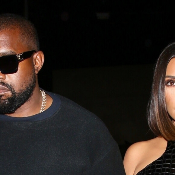 Kanye West et sa femme Kim Kardashian sont allés diner au restaurant Craig à West Hollywood à Los Angeles, le 10 juillet 2019
