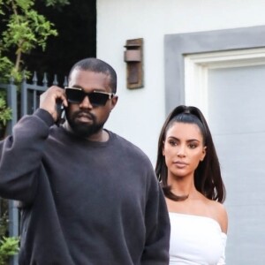Exclusif - Kim Kardashian et son mari Kanye West arrivent à un diner privé au restaurant Crustacean à Beverly Hills, Los Angeles, le 30 juin 2019