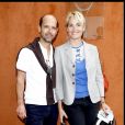 Maurice Barthélemy et Judith Godrèche lors de la finale hommes de Roland-Garros le 6 juin 2010.