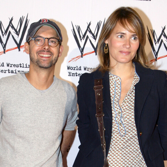 Maurice Barthélemy et Judith Godrèche - Cocktail VIP à Bercy à l'occasion du spectacle des superstars du catch WWE le 26 septembre 2009.