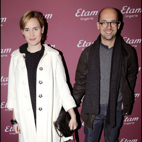 Judith Godrèche et Maurice Barthélemy lors de la soirée Etam lingeir au Palais des sports à Paris le 14 février 2008.
