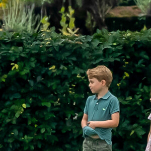 Le prince George de Cambridge et sa soeur la princesse Charlotte de Cambridge lors d'un match de polo de bienfaisance King Power Royal Charity Polo Day à Wokinghan, comté de Berkshire, Royaume Uni, le 10 juillet 2019.