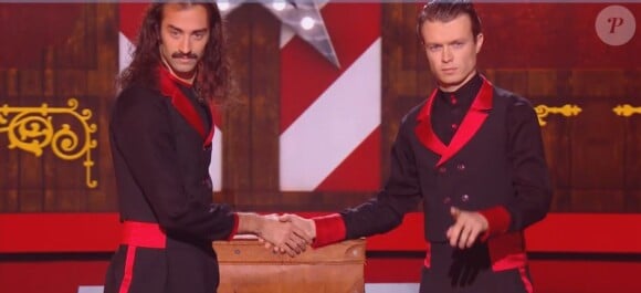 The Demented Brothers lors de la demi-finale d'"Incroyable talent 2019", le 3 décembre, sur M6