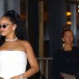 Rihanna arrive à une soirée organisée par son coiffeur Y.Williams à New York, le 12 octobre 2019.