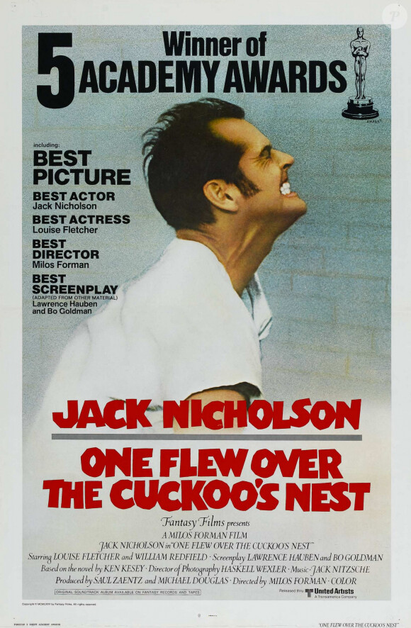 Affiche du film "Vol au-dessus d'un nid de coucous", avec Jack Nicholson 1975. @World History Archive/ABACAPRESS.COM