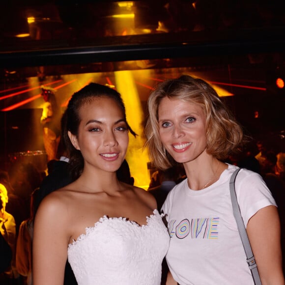 Exclusif - Vaimalama Chaves (Miss France 2019) et Sylvie Tellier - Les stars se succèdent au VIP Room à Saint-Tropez au mois de juillet 2019. © Rachid Bellak/Bestimage