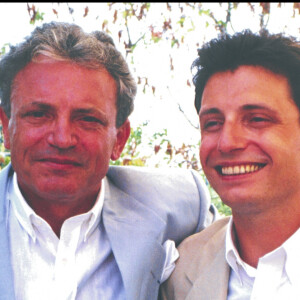 Jacques Martin au mariage de son fils David. Le 10 août 1989.
