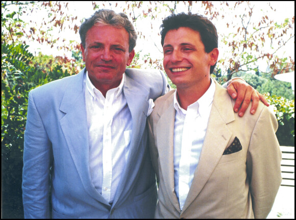 Jacques Martin au mariage de son fils David. Le 10 août 1989.