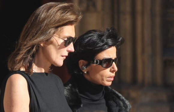 Cécilia Attias et Rachida Dati - Obsèques de Jacques Martin en la cathédrale Saint Jean à Lyon. Le 20 septembre 2007. @Bernard-Dargent-Khayat-Nebinger/ABACAPRESS.COM