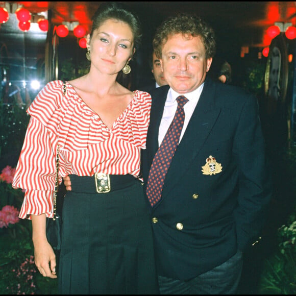 Jacques Martin et sa femme Cécilia - Soirée au Memores. Paris. Le 24 mai 1986.