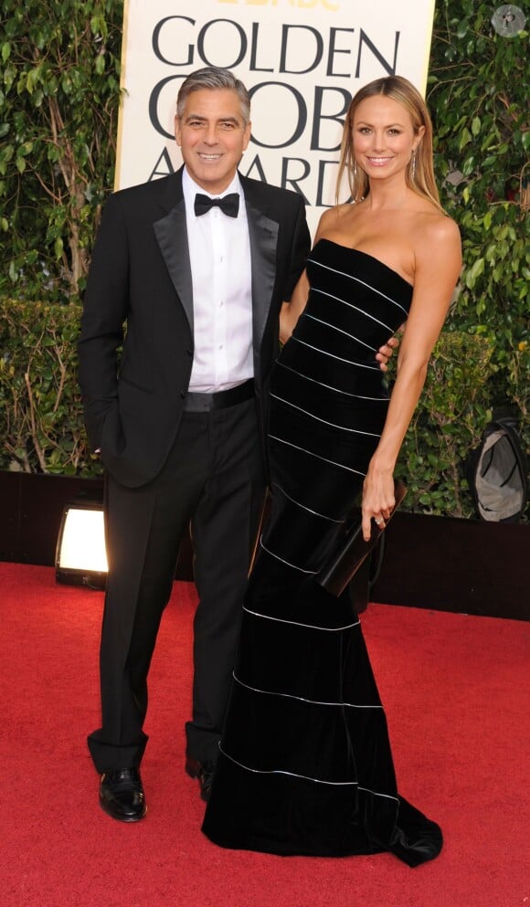 George Clooney et Stacy Keibler à Los Angeles le 12 janvier 2013.