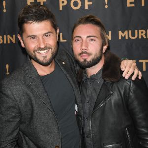 Semi-exclusif - Christophe Beaugrand et son mari Ghislain Gerin - Générale du nouveau spectacle "Muriel Robin et Pof !" au Palais des Sports à Paris le 3 octobre 2019. © Coadic Guirec/Bestimage