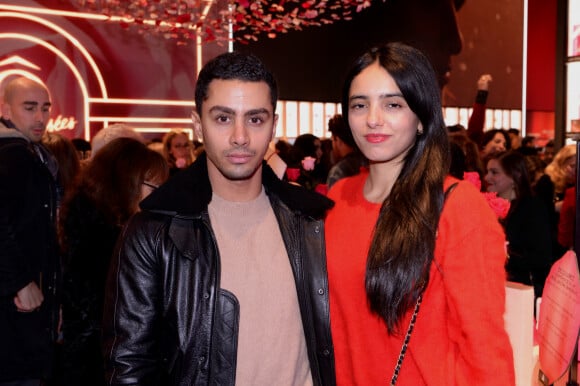 Exclusif - Hafsia Herzi et son frère assistent à l'inauguration de la boutique Lancôme au 52, Avenue des Champs-Elysées à Paris le 4 décembre 2019. © Rachid Bellak/Bestimage