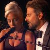 Lady Gaga et Bradley Cooper interprètent la chanson "Shallow" sur la scène de la 91ème cérémonie des Oscars 2019 au théâtre Dolby à Los Angeles, le 24 février 2019