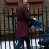 Exclusif - Pippa Middleton se promène avec son fils Arthur dans les rues de Londres, le 21 novembre 2019.