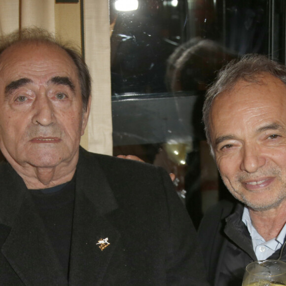 Richard Bohringer, Jean Maurice Belayche (producteur) - Soirée hommage à Jean-Pierre Mocky "70 ans de cinéma" à la brasserie "Les Deux Magots" à Paris. Le 9 décembre 2019 © Christophe Aubert via Bestimage